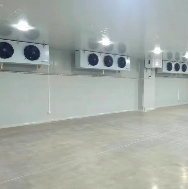 Commercial refrigeration unit in cold storage facility