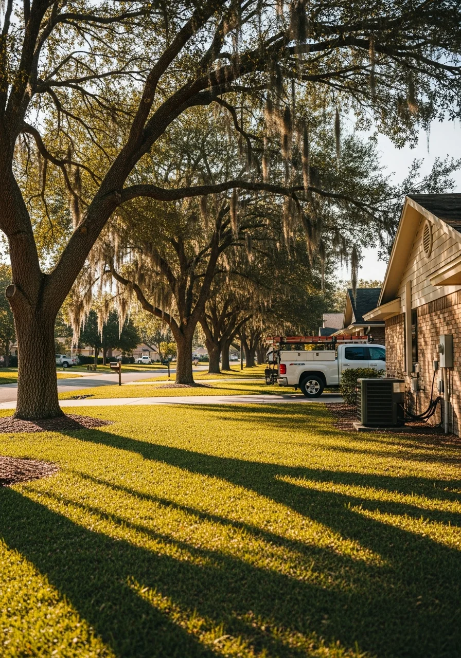 Bartow residential neighborhood with traditional homes and established landscaping.